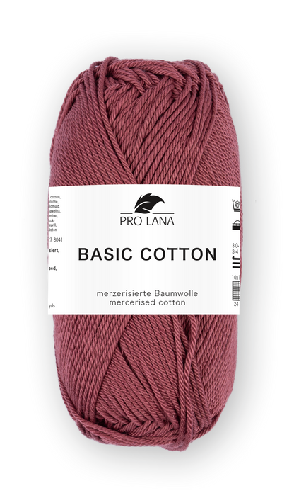 Basic Cotton / Knäuel 50g/125m LL / 100% Baumwolle mercerisiert gasiert
