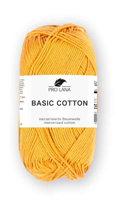 Basic Cotton / Knäuel 50g/125m LL / 100% Baumwolle mercerisiert gasiert