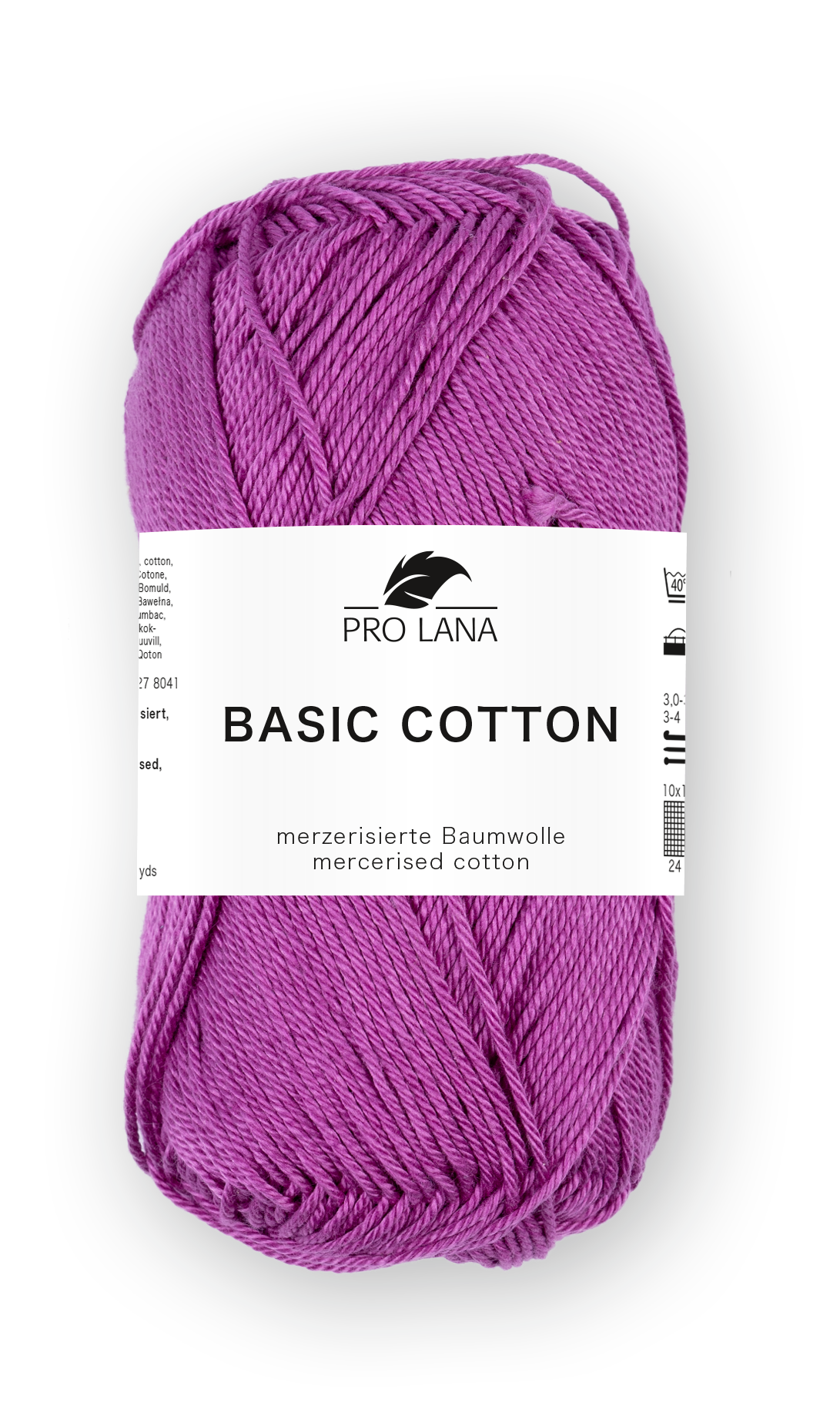 Basic Cotton / Knäuel 50g/125m LL / 100% Baumwolle mercerisiert gasiert
