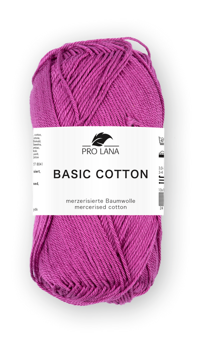 Basic Cotton / Knäuel 50g/125m LL / 100% Baumwolle mercerisiert gasiert