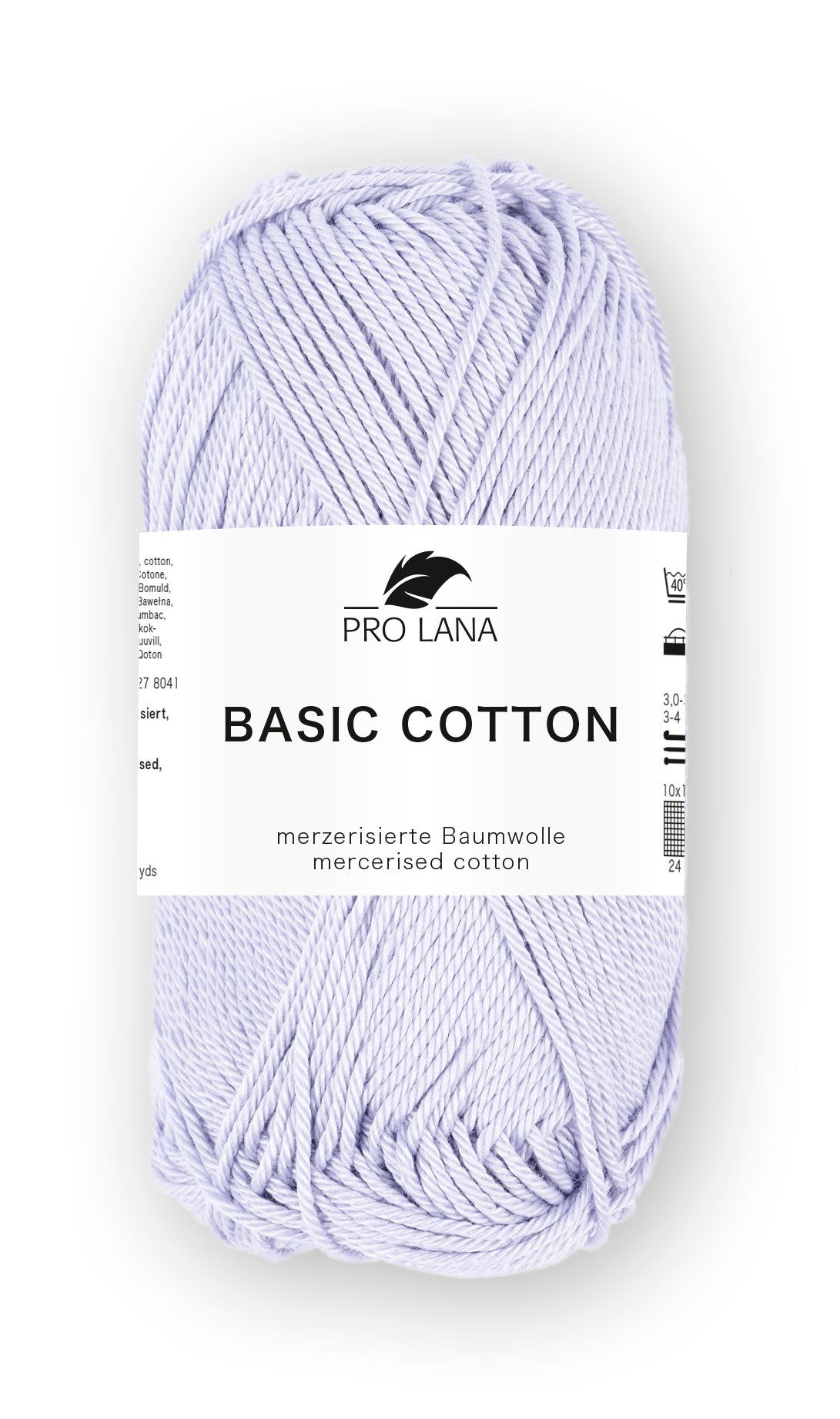 Basic Cotton / Knäuel 50g/125m LL / 100% Baumwolle mercerisiert gasiert