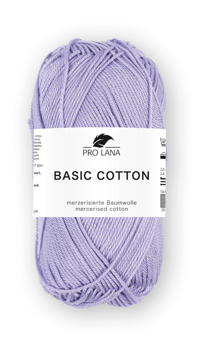 Basic Cotton / Knäuel 50g/125m LL / 100% Baumwolle mercerisiert gasiert