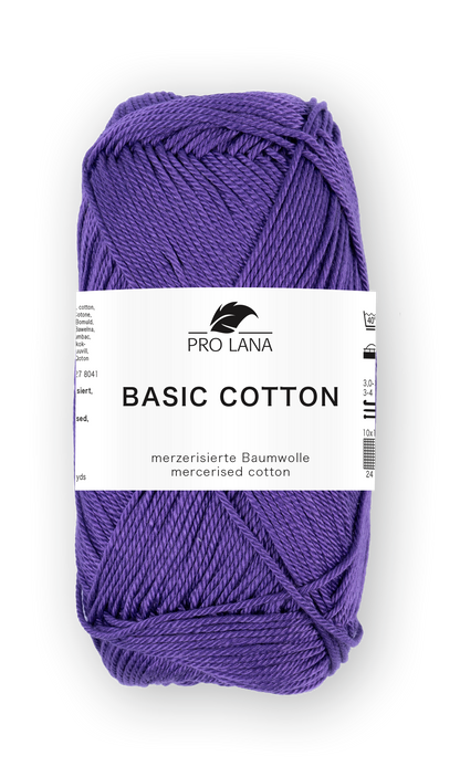 Basic Cotton / Knäuel 50g/125m LL / 100% Baumwolle mercerisiert gasiert