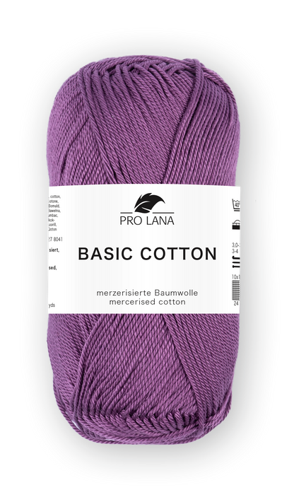 Basic Cotton / Knäuel 50g/125m LL / 100% Baumwolle mercerisiert gasiert