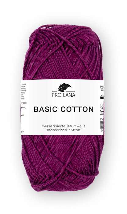Basic Cotton / Knäuel 50g/125m LL / 100% Baumwolle mercerisiert gasiert