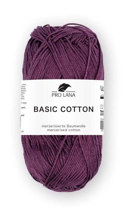 Basic Cotton / Knäuel 50g/125m LL / 100% Baumwolle mercerisiert gasiert