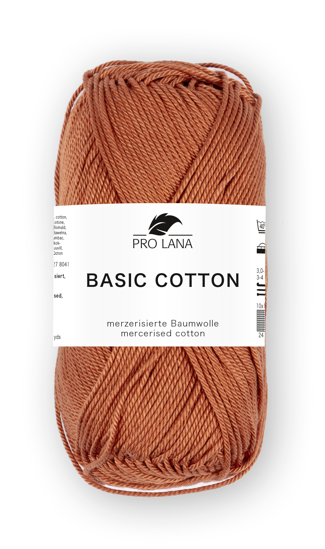 Basic Cotton / Knäuel 50g/125m LL / 100% Baumwolle mercerisiert gasiert