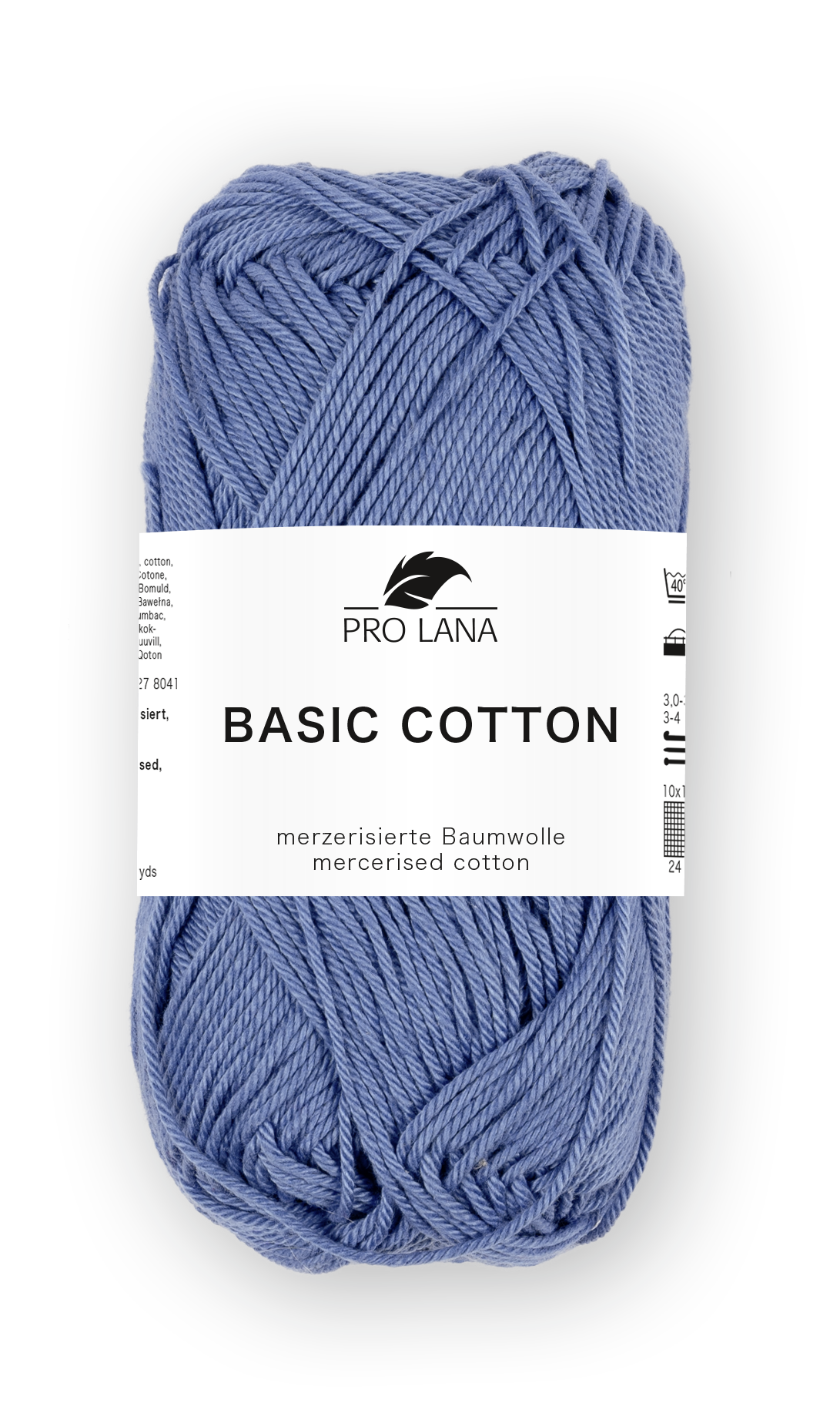 Basic Cotton / Knäuel 50g/125m LL / 100% Baumwolle mercerisiert gasiert
