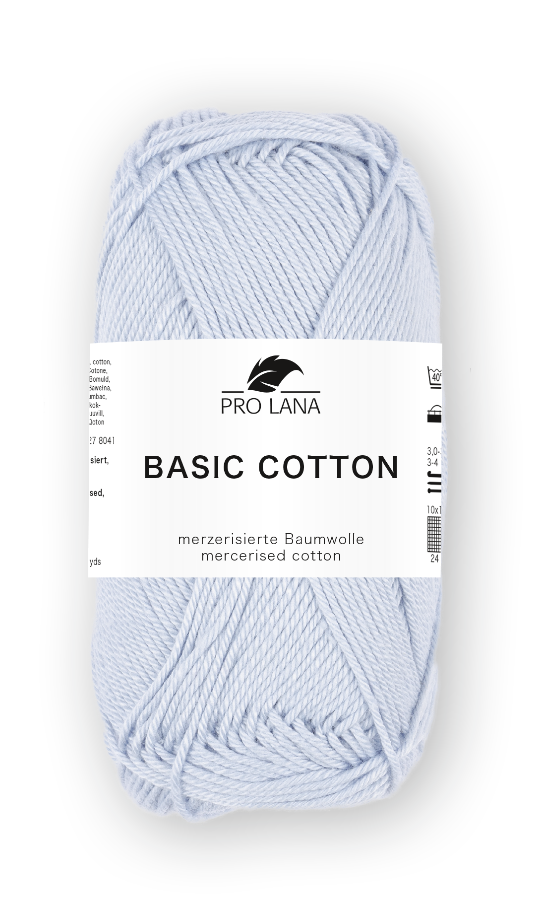 Basic Cotton / Knäuel 50g/125m LL / 100% Baumwolle mercerisiert gasiert