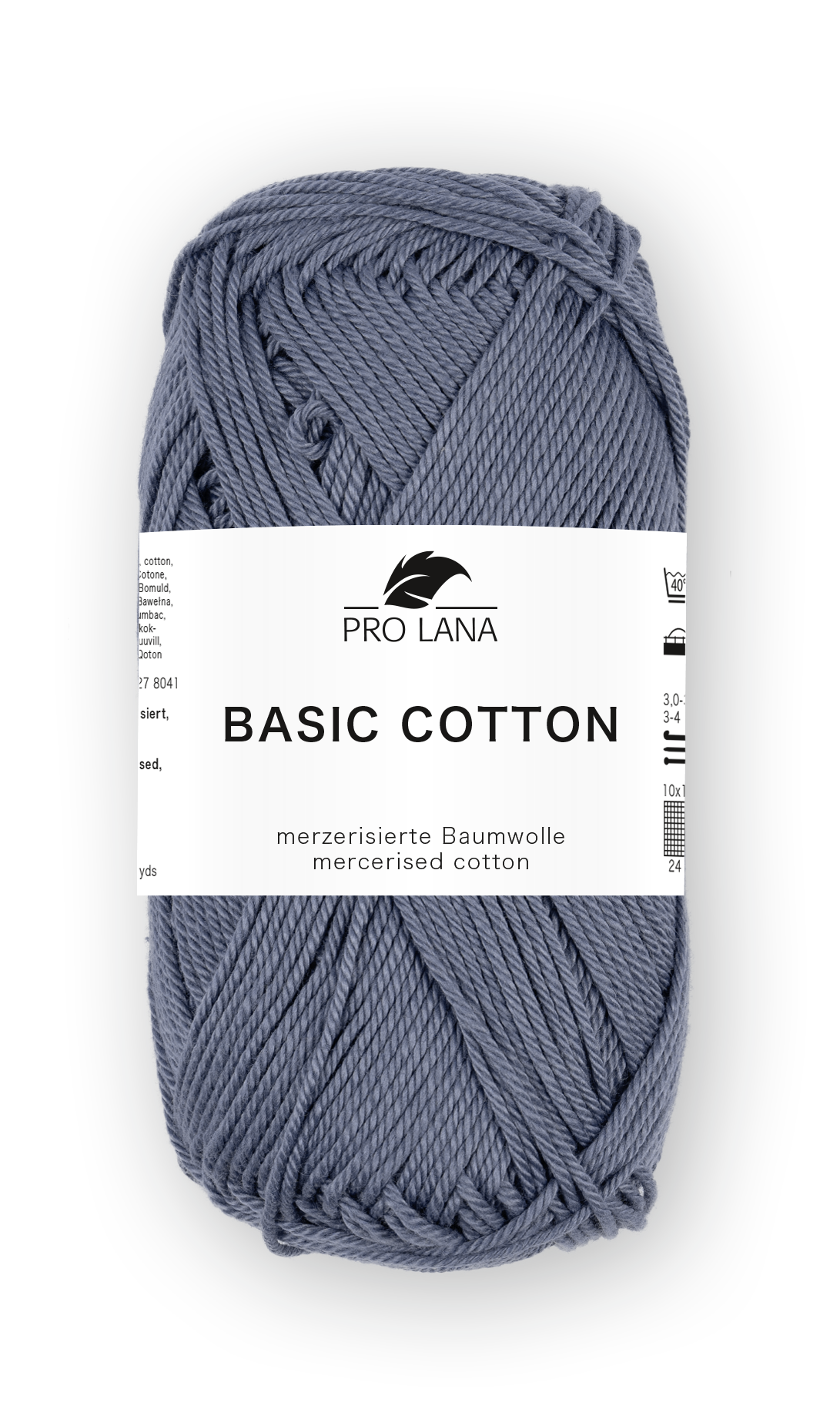 Basic Cotton / Knäuel 50g/125m LL / 100% Baumwolle mercerisiert gasiert