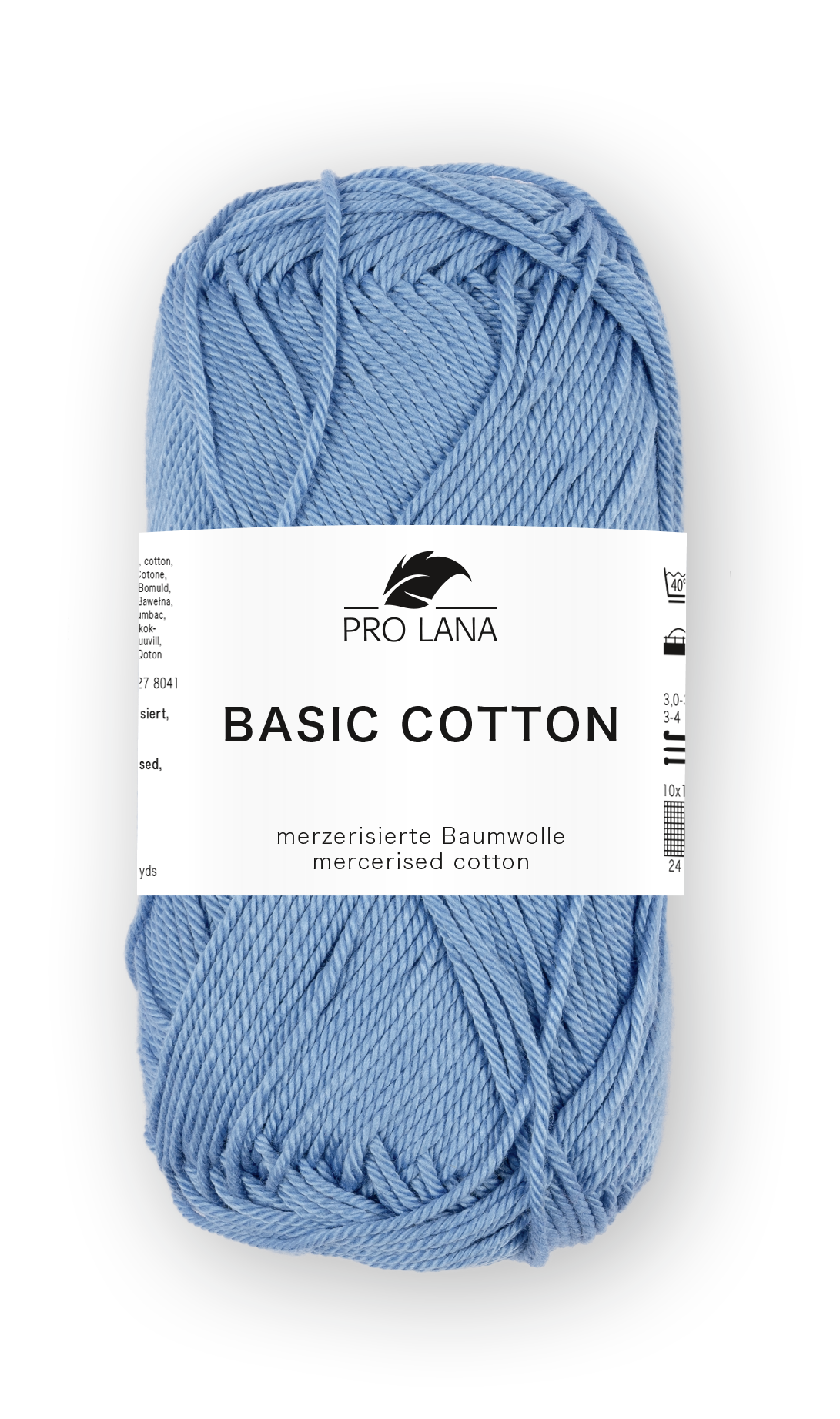 Basic Cotton / Knäuel 50g/125m LL / 100% Baumwolle mercerisiert gasiert