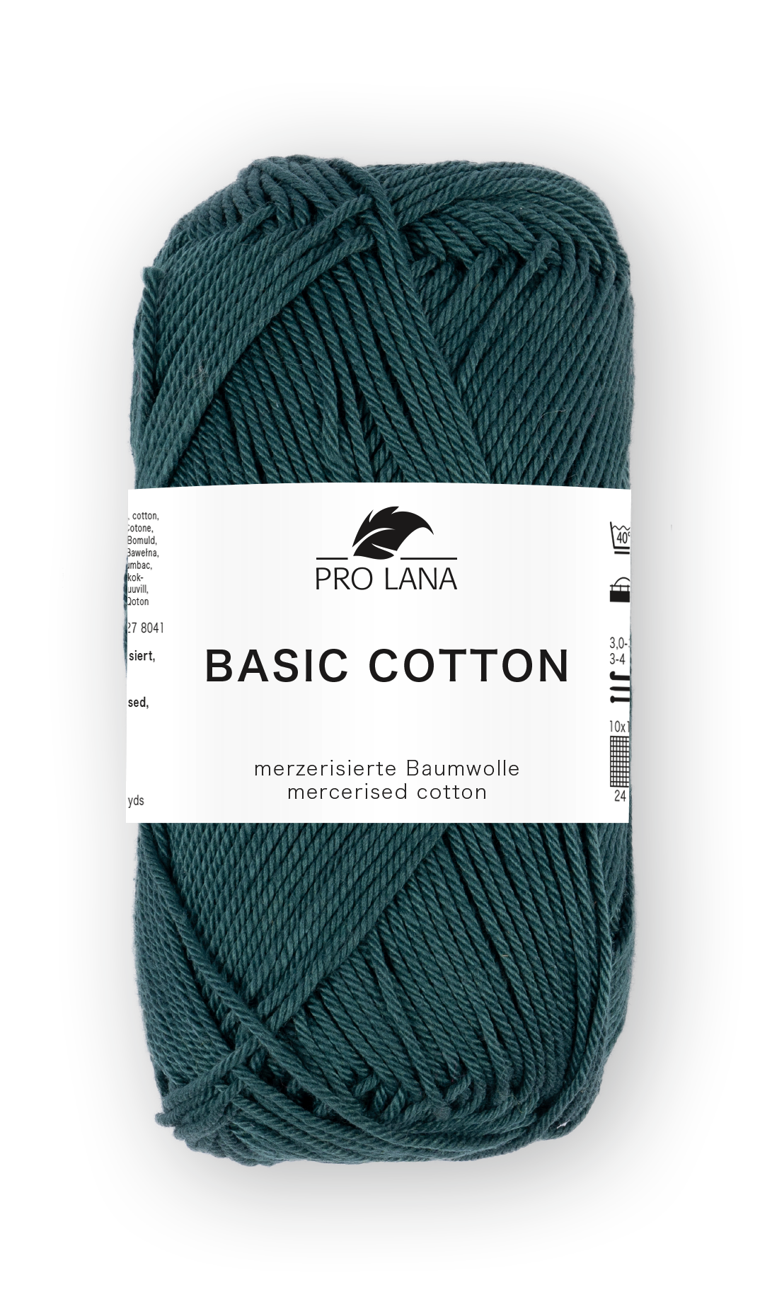 Basic Cotton / Knäuel 50g/125m LL / 100% Baumwolle mercerisiert gasiert