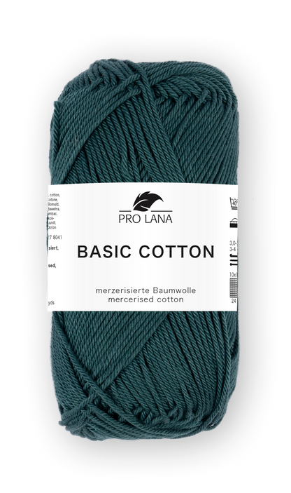 Basic Cotton / Knäuel 50g/125m LL / 100% Baumwolle mercerisiert gasiert