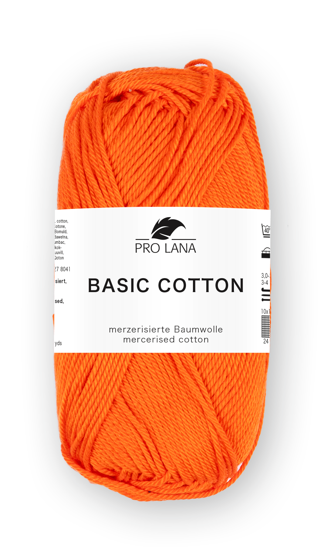 Basic Cotton / Knäuel 50g/125m LL / 100% Baumwolle mercerisiert gasiert