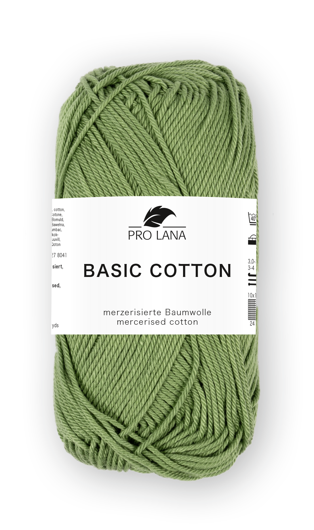 Basic Cotton / Knäuel 50g/125m LL / 100% Baumwolle mercerisiert gasiert