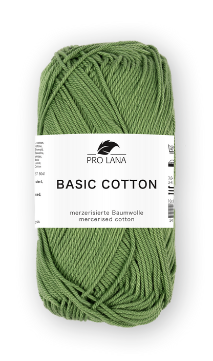 Basic Cotton / Knäuel 50g/125m LL / 100% Baumwolle mercerisiert gasiert