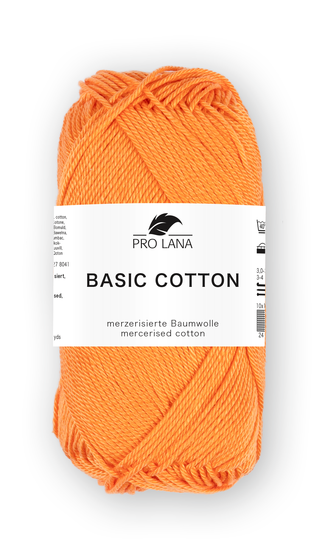 Basic Cotton / Knäuel 50g/125m LL / 100% Baumwolle mercerisiert gasiert
