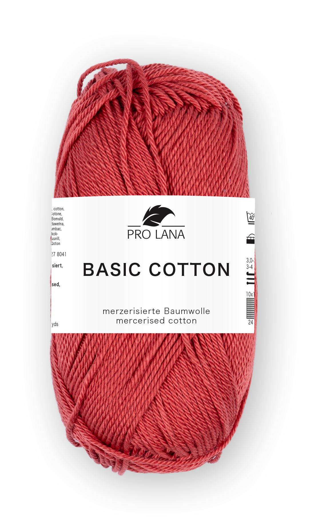 Basic Cotton / Knäuel 50g/125m LL / 100% Baumwolle mercerisiert gasiert