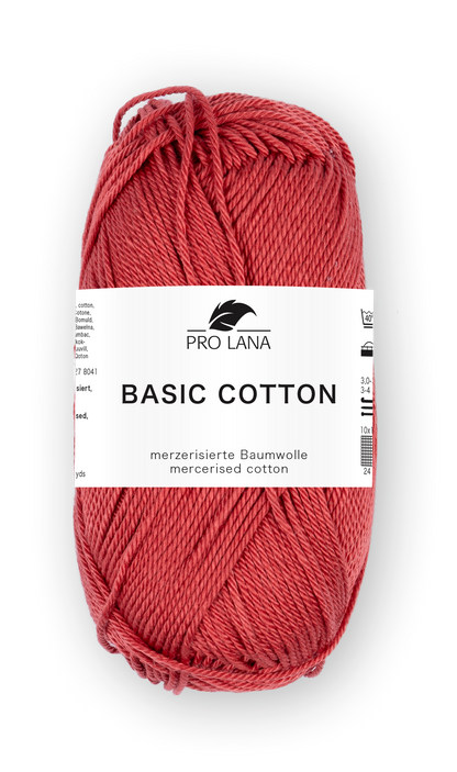 Basic Cotton / Knäuel 50g/125m LL / 100% Baumwolle mercerisiert gasiert