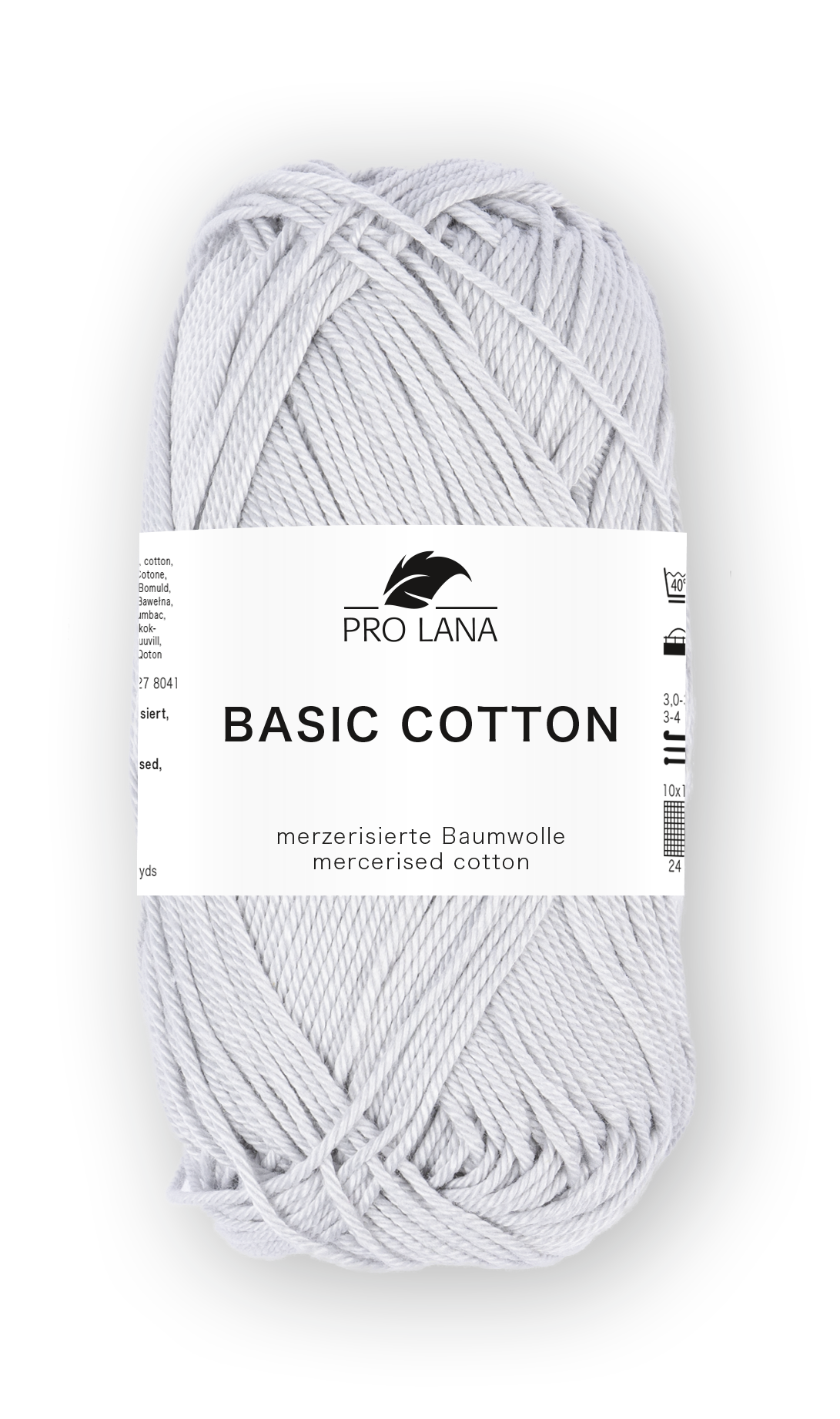 Basic Cotton / Knäuel 50g/125m LL / 100% Baumwolle mercerisiert gasiert