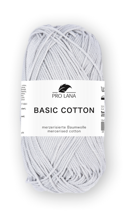 Basic Cotton / Knäuel 50g/125m LL / 100% Baumwolle mercerisiert gasiert