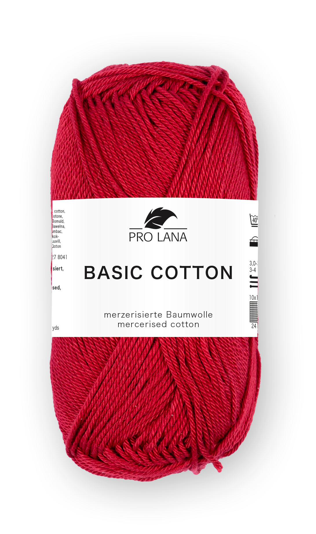 Basic Cotton / Knäuel 50g/125m LL / 100% Baumwolle mercerisiert gasiert