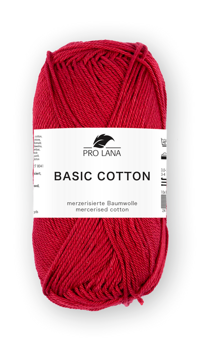 Basic Cotton / Knäuel 50g/125m LL / 100% Baumwolle mercerisiert gasiert