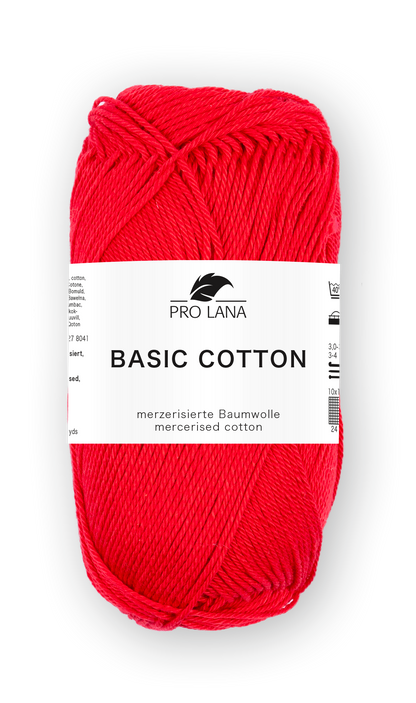 Basic Cotton / Knäuel 50g/125m LL / 100% Baumwolle mercerisiert gasiert