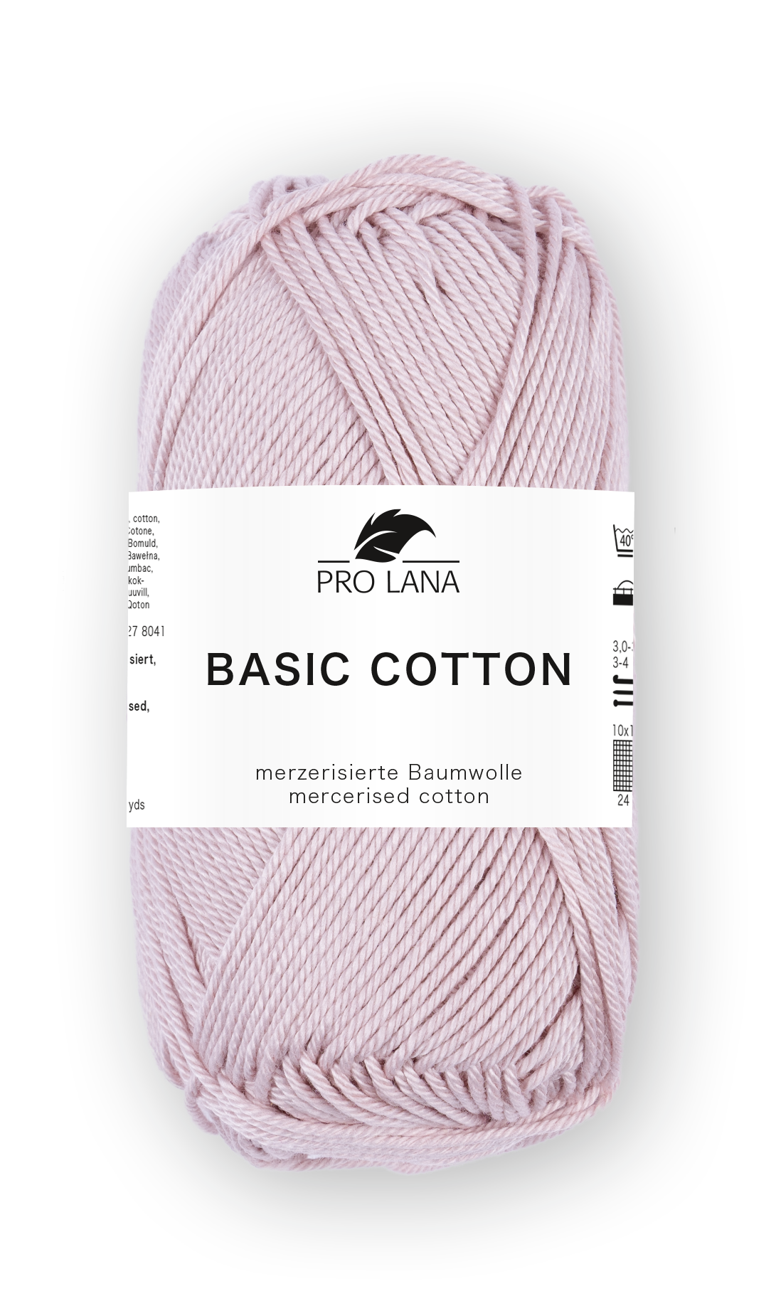 Basic Cotton / Knäuel 50g/125m LL / 100% Baumwolle mercerisiert gasiert