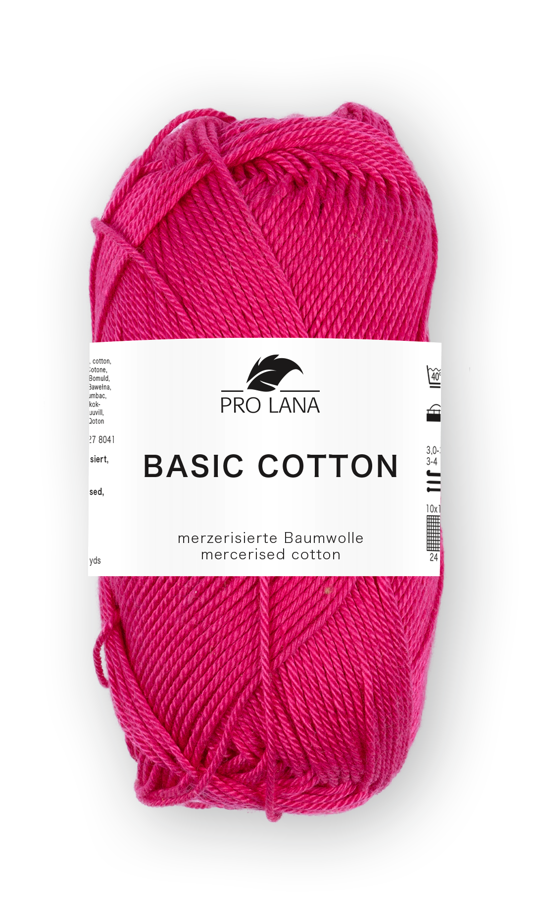 Basic Cotton / Knäuel 50g/125m LL / 100% Baumwolle mercerisiert gasiert