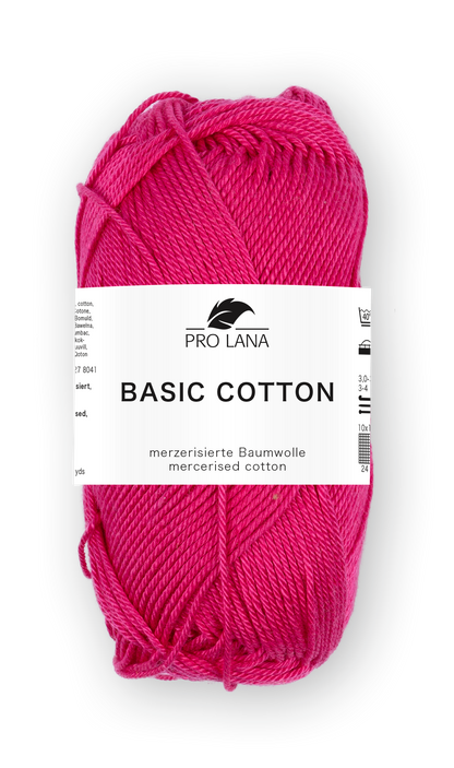 Basic Cotton / Knäuel 50g/125m LL / 100% Baumwolle mercerisiert gasiert