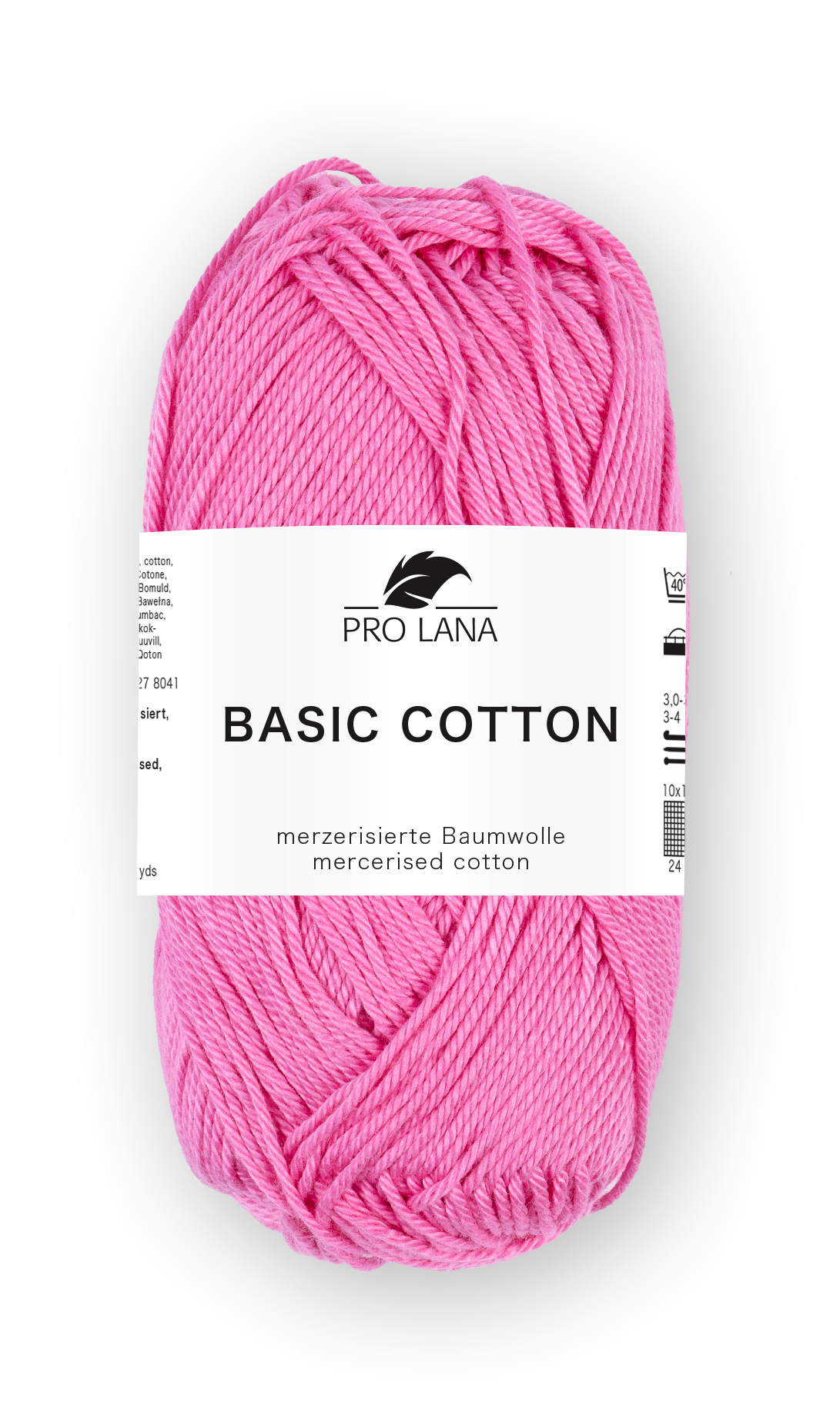 Basic Cotton / Knäuel 50g/125m LL / 100% Baumwolle mercerisiert gasiert
