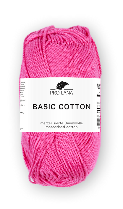 Basic Cotton / Knäuel 50g/125m LL / 100% Baumwolle mercerisiert gasiert