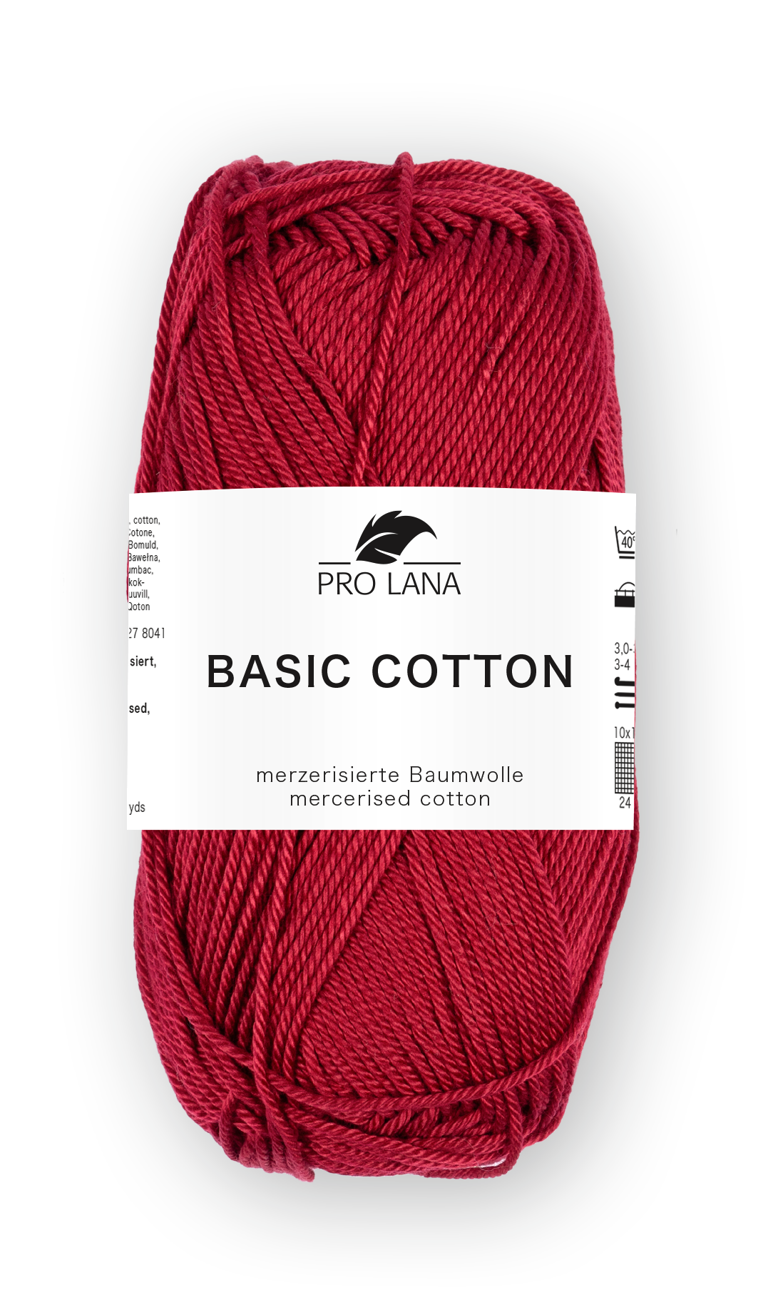 Basic Cotton / Knäuel 50g/125m LL / 100% Baumwolle mercerisiert gasiert