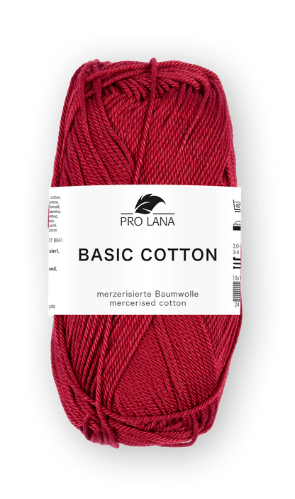 Basic Cotton / Knäuel 50g/125m LL / 100% Baumwolle mercerisiert gasiert