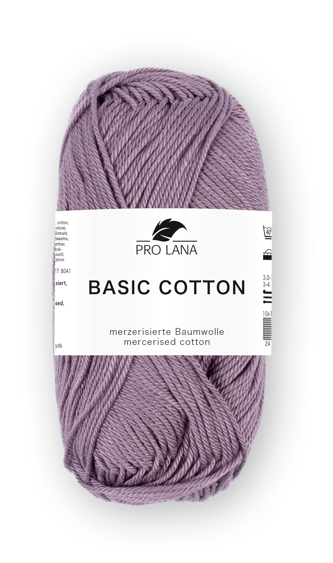 Basic Cotton / Knäuel 50g/125m LL / 100% Baumwolle mercerisiert gasiert