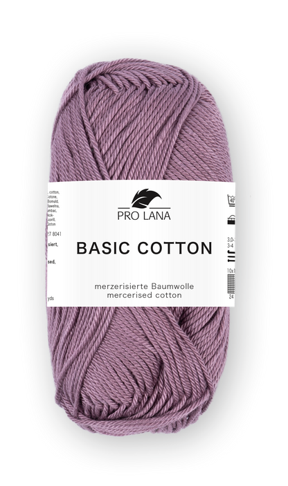 Basic Cotton / Knäuel 50g/125m LL / 100% Baumwolle mercerisiert gasiert