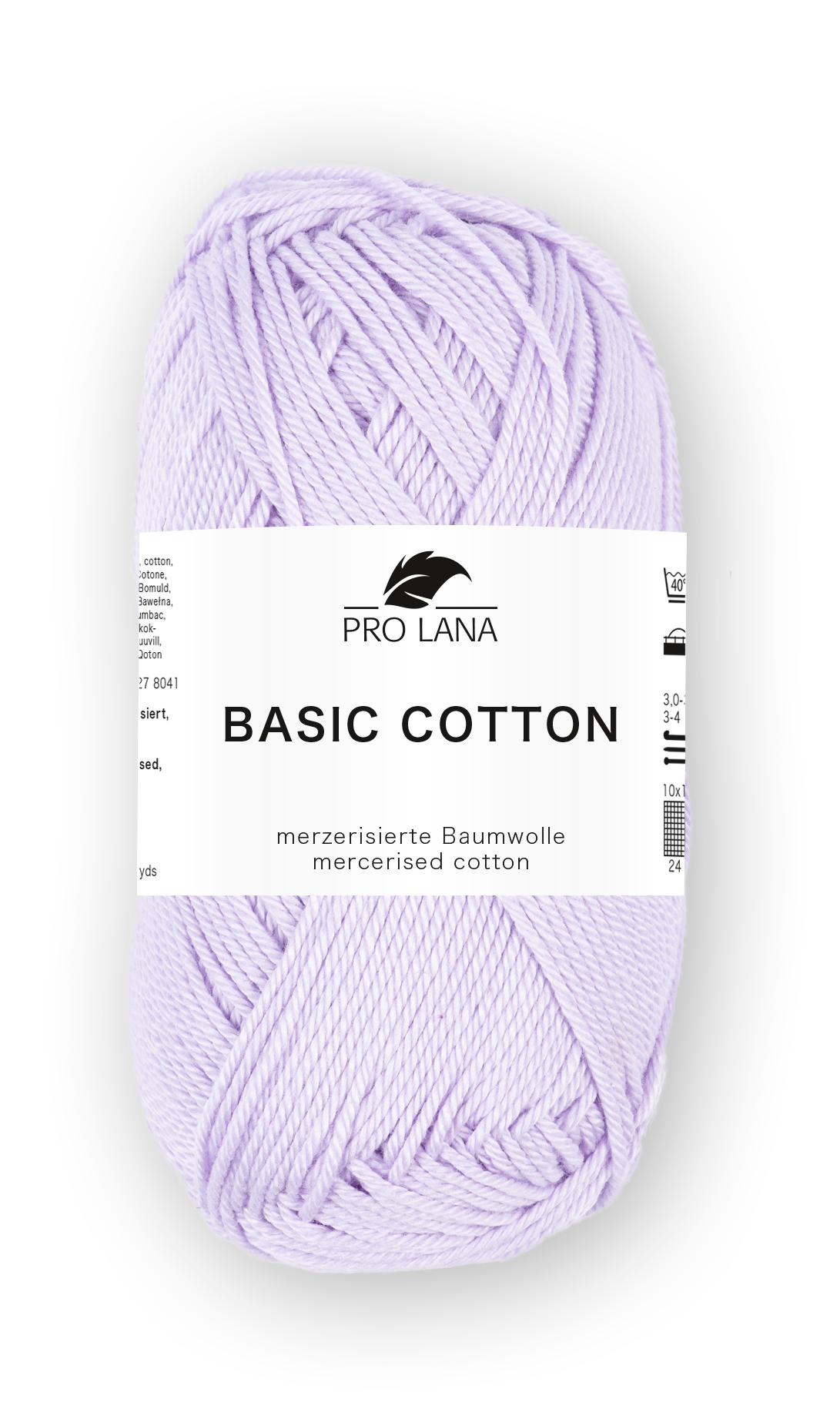 Basic Cotton / Knäuel 50g/125m LL / 100% Baumwolle mercerisiert gasiert