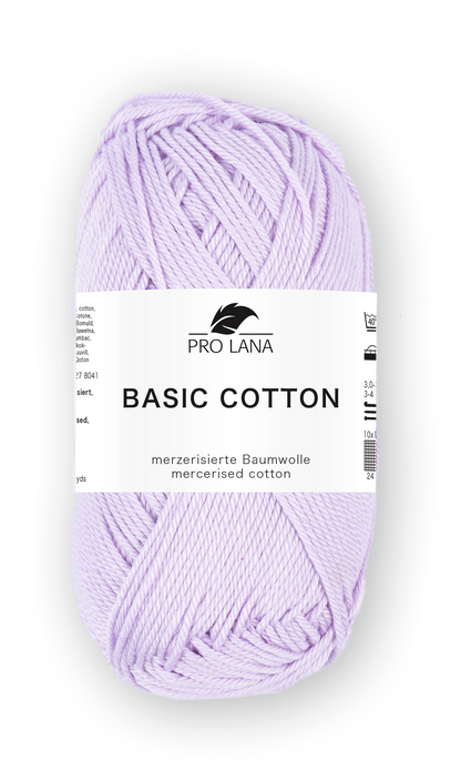 Basic Cotton / Knäuel 50g/125m LL / 100% Baumwolle mercerisiert gasiert