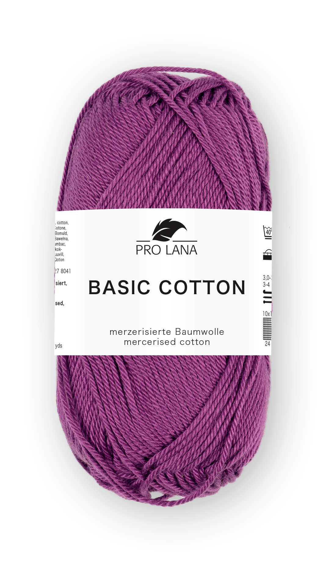 Basic Cotton / Knäuel 50g/125m LL / 100% Baumwolle mercerisiert gasiert