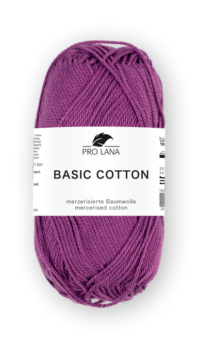 Basic Cotton / Knäuel 50g/125m LL / 100% Baumwolle mercerisiert gasiert