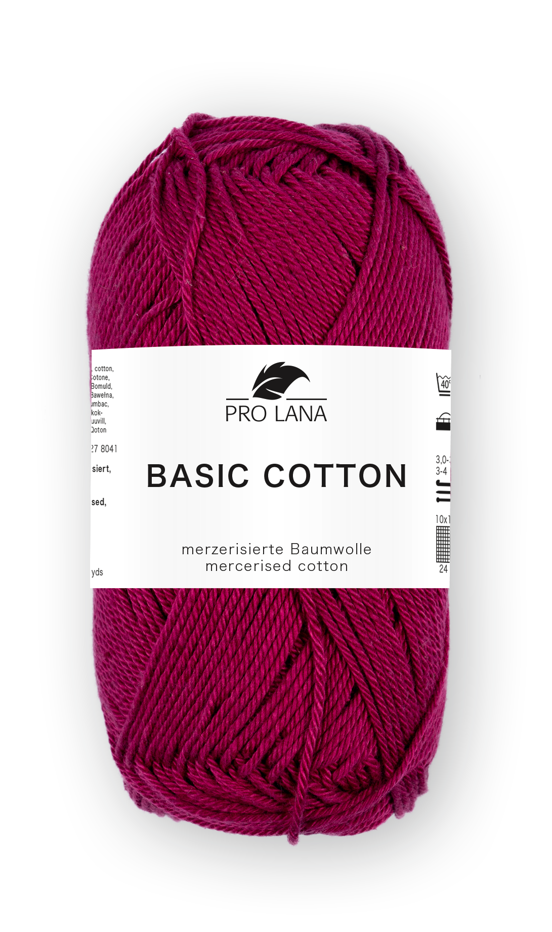 Basic Cotton / Knäuel 50g/125m LL / 100% Baumwolle mercerisiert gasiert
