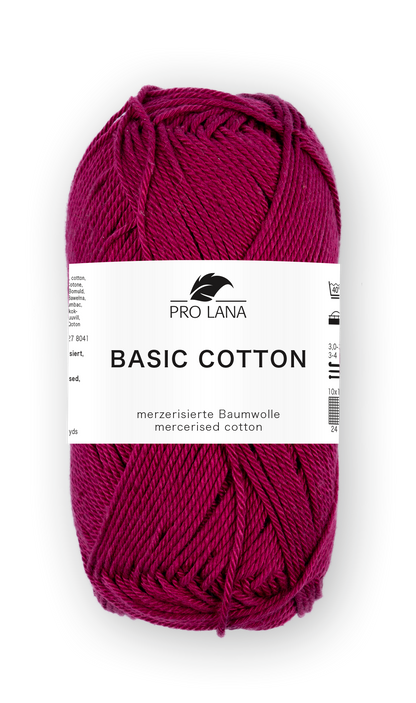 Basic Cotton / Knäuel 50g/125m LL / 100% Baumwolle mercerisiert gasiert