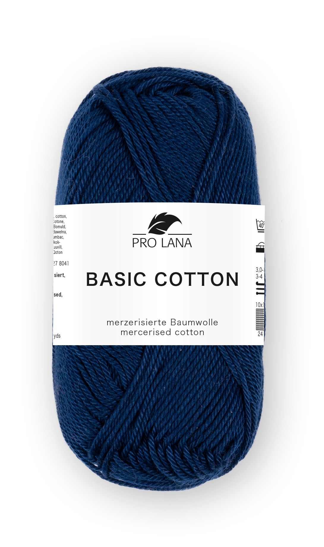 Basic Cotton / Knäuel 50g/125m LL / 100% Baumwolle mercerisiert gasiert