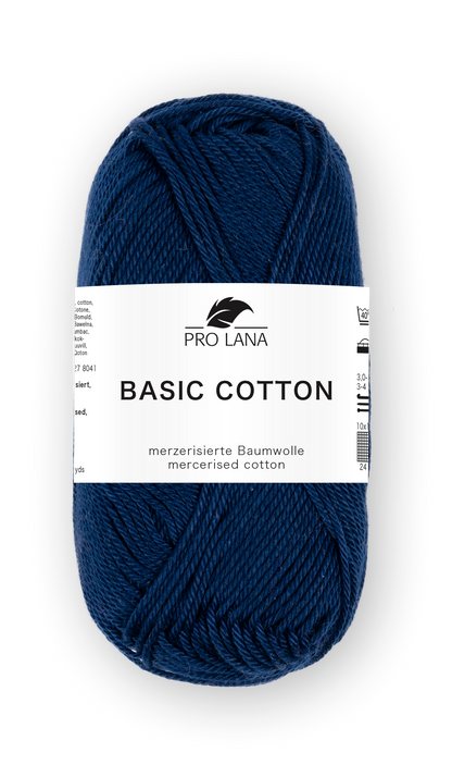 Basic Cotton / Knäuel 50g/125m LL / 100% Baumwolle mercerisiert gasiert