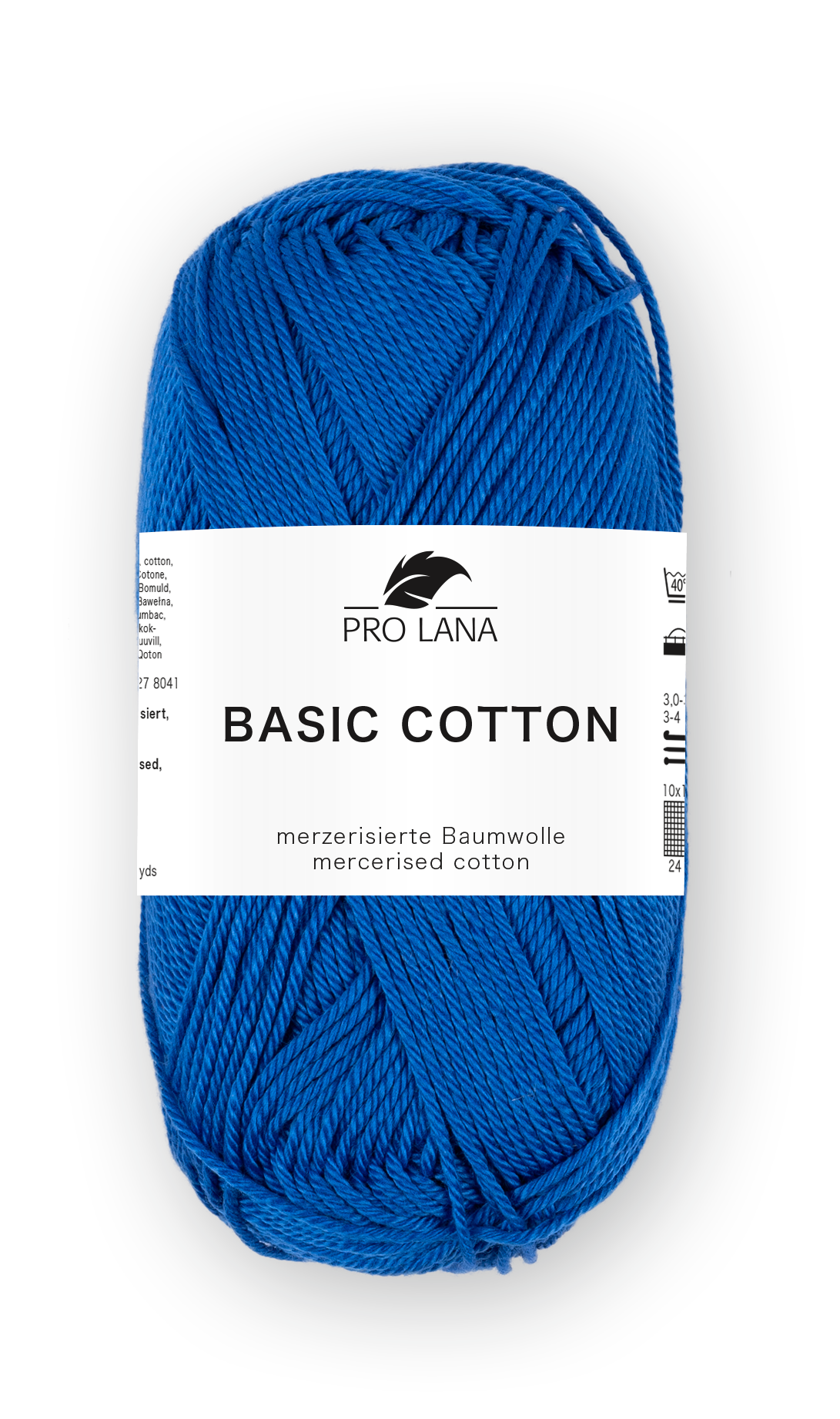 Basic Cotton / Knäuel 50g/125m LL / 100% Baumwolle mercerisiert gasiert