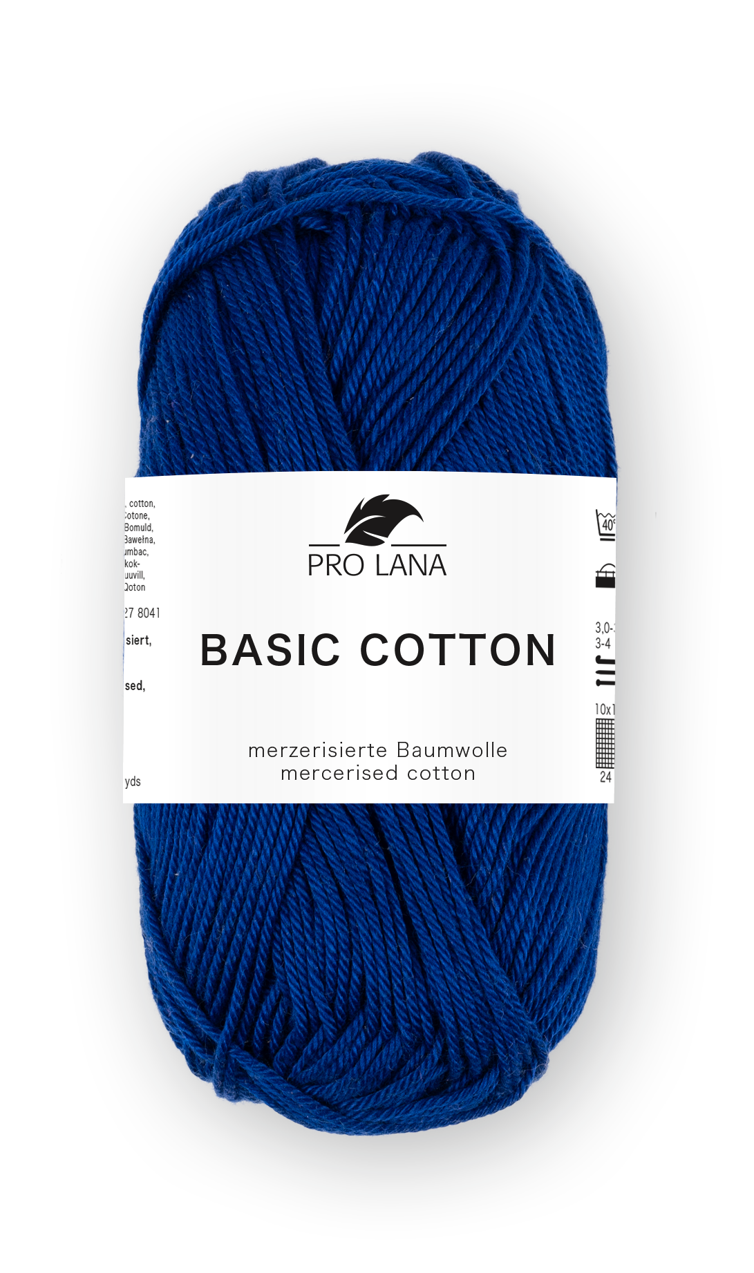 Basic Cotton / Knäuel 50g/125m LL / 100% Baumwolle mercerisiert gasiert