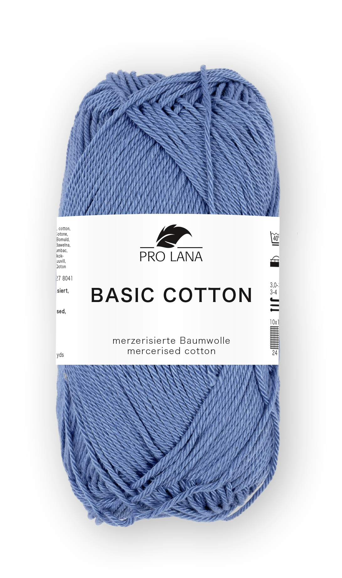 Basic Cotton / Knäuel 50g/125m LL / 100% Baumwolle mercerisiert gasiert
