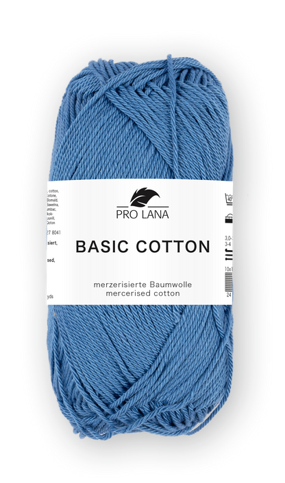 Basic Cotton / Knäuel 50g/125m LL / 100% Baumwolle mercerisiert gasiert