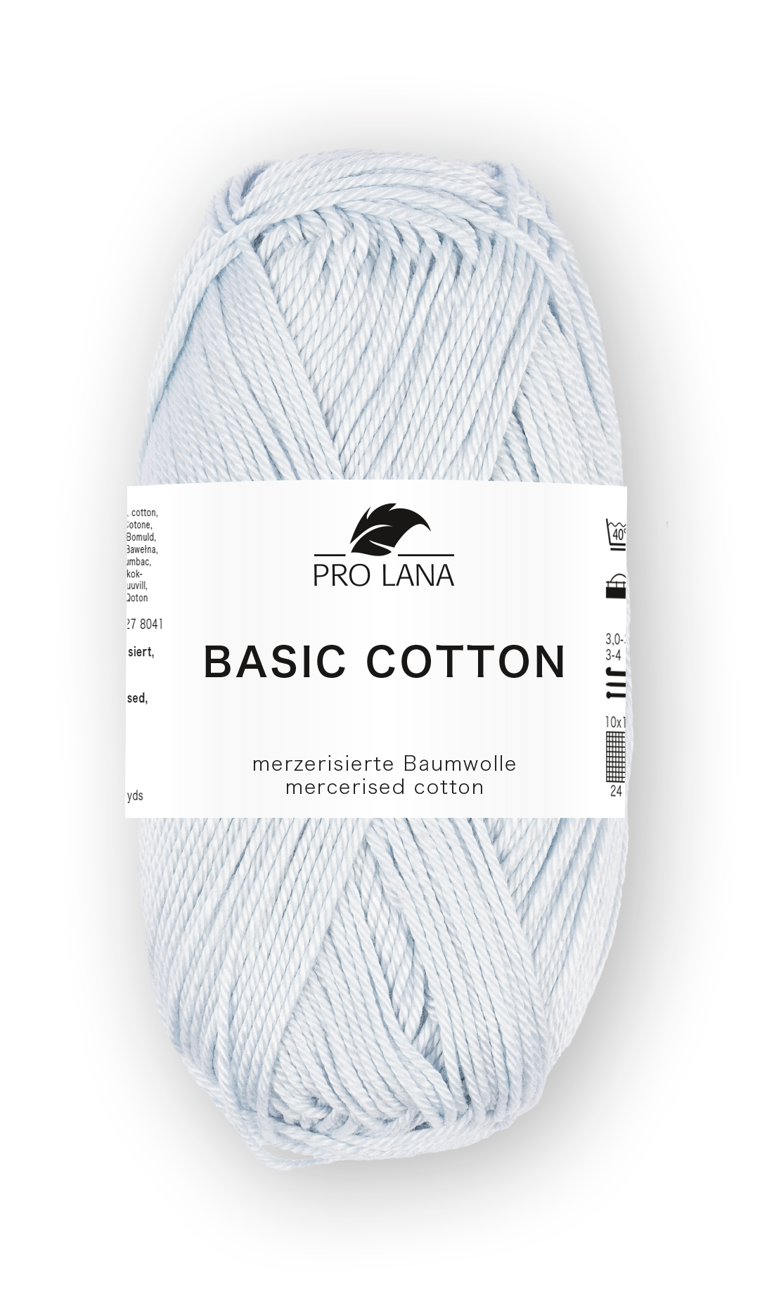 Basic Cotton / Knäuel 50g/125m LL / 100% Baumwolle mercerisiert gasiert